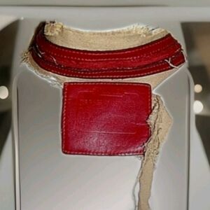 Custom Design Leather Coach Zipper Choker, Resurrected Unique Threads RUT, OS